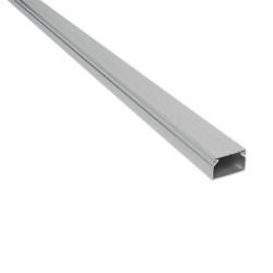 2m. 12X12 PLASTIC CABLE TRUNKING CT2 GREY