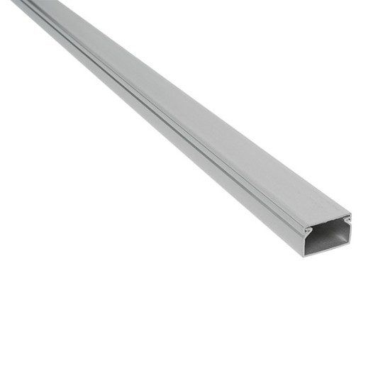 2m. 25X25 PLASTIC CABLE TRUNKING CT2 GREY