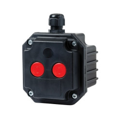 BOX PP- 2 START BUTTONS WHIT 1 ENTRY, IP65