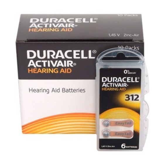 Duracell  ACTIVAIR hallókészülék elem "312" (PR41)  BL/6