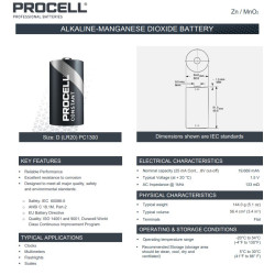 Duracell Procell Constant PC1300 (D) góliát ipari elem fóliás/2 1,5V
