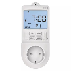 EMOS 2 az 1-ben konnektoros, digitális termosztát időzítő funkcióval P5660SH