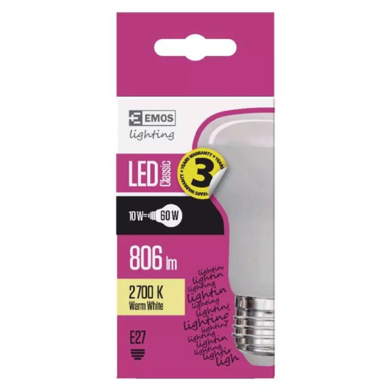 EMOS Classic LED izzó R63 E27 8.8W 806lm meleg fehér ZQ7140