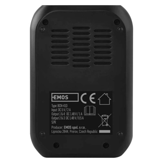 EMOS Elemtöltő BCN-41D + 4AA 2700 akku N9331