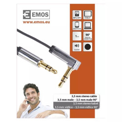 EMOS Jack kábel 3.5mm ST dugó-3.5mm ST dugó 1m SM7031BL