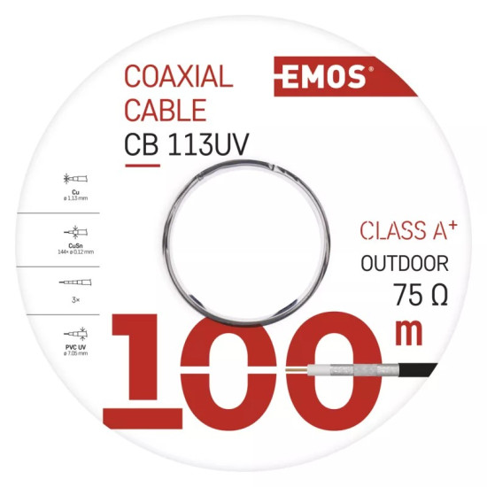 EMOS Koax kábel CB113UV 100m S5265