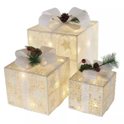 EMOS LED díszes ajándékok, 3 méret, beltéri, meleg fehér DCFC27