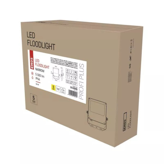 EMOS PROFI+ LED reflektor narrow 50W 5500lm IP66 természetes fehér ZS1050N