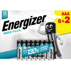 Energizer MAX Plus AAA mikró elem LR03 BL/6+2