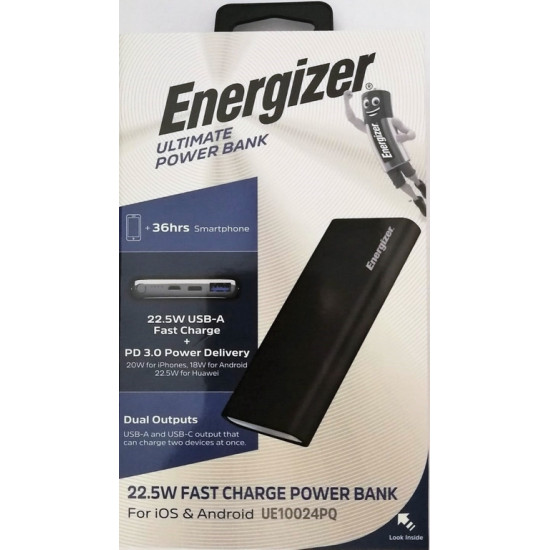 Energizer ULTIMATE Power Bank 10000 mAh 22,5W gyorstöltő