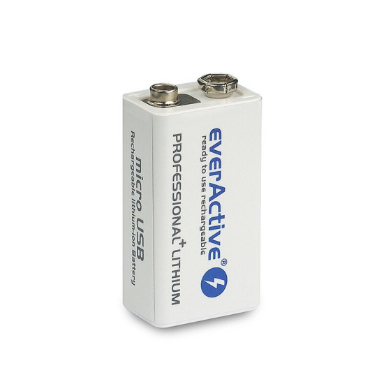 everActive 9V-os Li-ion akku 550mAh/7,4V  USB-C