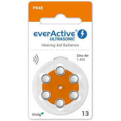 everActive ULTRASONIC hallókészülék elem "13" PR48 BL/6 szín:NARANCS