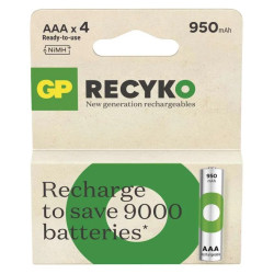 GP ReCyko NiMH Akkumulátor HR03 (AAA) 950mAh 4db B25114