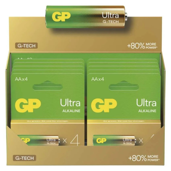 GP Ultra G-TECH alkáli AA ceruza elem LR6,15AU,BL/4 B02214