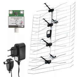 Kültéri antenna EM-030, 0–100 km, DVB-T2, DAB, LTE/4G szűrő J0666