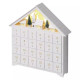 LED adventi naptár, fa, 35x33 cm, 2x AA, beltéri, meleg fehér, időzítő DCWW02