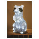 LED dekoráció – világító mosómedve, 39 cm, kültéri és beltéri, hideg fehérDCFC17