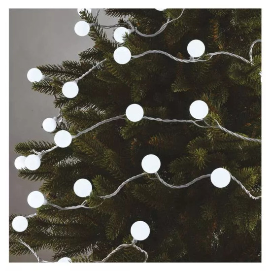 LED fényfüzér, cseresznye – 2,5 cm, 4 m, kül és beltéri, hideg fehér, D5AC01