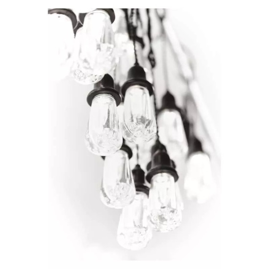 LED fényfüzér-16x party égő átlátszó,3,6 m,kültéri és beltéri,hideg fehér DCPW04