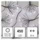 LED fényfüzér – fürtök, nano, 8 m, beltéri, hideg fehér, időzítő D3AC10