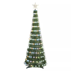 LED karácsonyfa fényfüzérrel és csillaggal,1,5m,beltérre,távirányító,RGB D5AA02