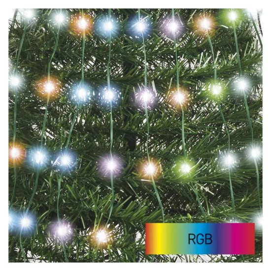 LED karácsonyfa fényfüzérrel és csillaggal,1,8 m,beltéri,RGB,távirányító D5AA03