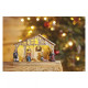 LED karácsonyi betlehem, fa, 19 cm, 3x AA, beltéri, meleg fehér, időzítő ZY2101