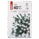 LED karácsonyi fényfüzér, 4 m, kültéri és beltéri, hideg fehér, időzítő ZY0801T