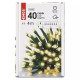 LED karácsonyi fényfüzér, 4 m, kültéri és beltéri, meleg fehér, időzítő ZY1701T