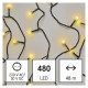 LED karácsonyi fényfüzér, cseresznye,48m,kültéri és beltéri,meleg fehér ZY1605T
