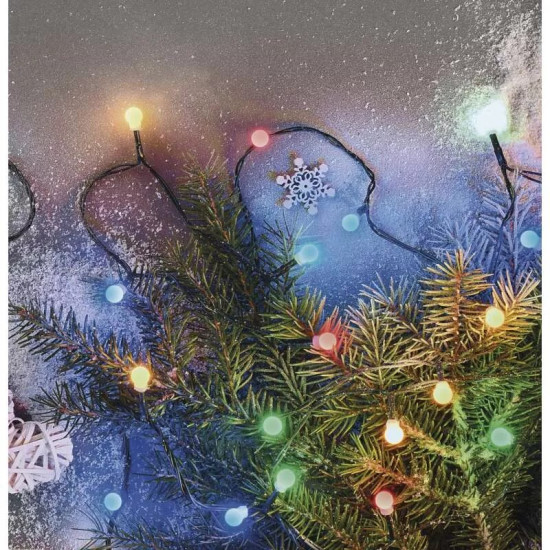 LED karácsonyi fényfüzér, cseresznye,8m,kültéri és beltéri,többszínű ZY1453