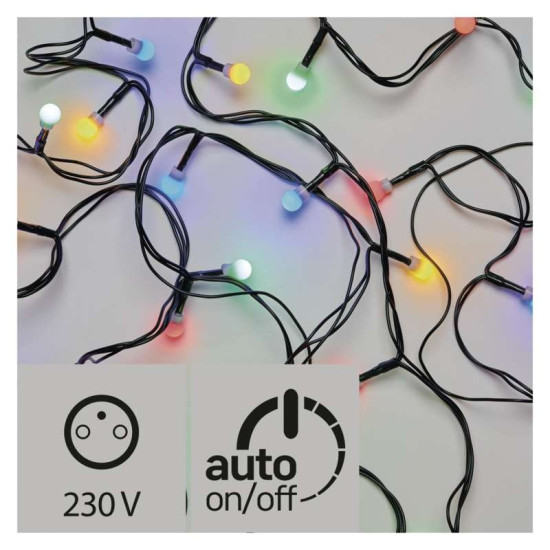 LED karácsonyi fényfüzér, cseresznye,8m,kültéri és beltéri,többszínű   ZY0911T