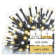 LED karácsonyi fényfüzér,12m,kültéri és beltéri,meleg/hideg fehér,időzítő D4AN05