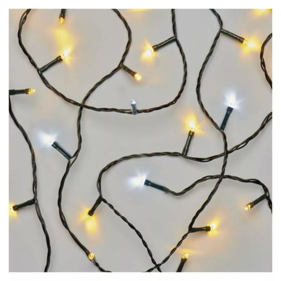 LED karácsonyi fényfüzér,villogó,18m,kültéri és beltéri,meleg/hideg fehér D4AN03