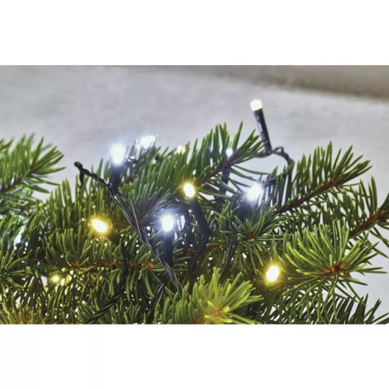 LED karácsonyi fényfüzér,villogó,8m,kültéri és beltéri,meleg/hideg fehér D4AN01
