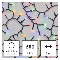 LED karácsonyi fényfüzér – süni,6m,kültéri és beltéri,többszínű,időzítő D4BM04