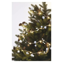 LED karácsonyi fényfüzér – tobozok, 1,7 cm, 2x AA, beltéri, meleg fehér DCGW04