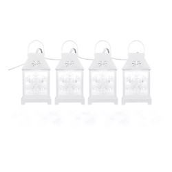 LED karácsonyi girland – fehér lámpák hópelyhekkel, hideg fehér DCLC02