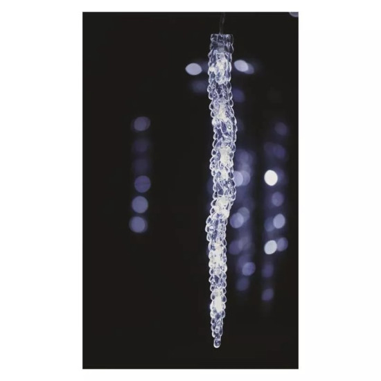LED karácsonyi girland-jégcsapok,12db,3,6 m,kültérre és beltérre,hideg f. DCPC07