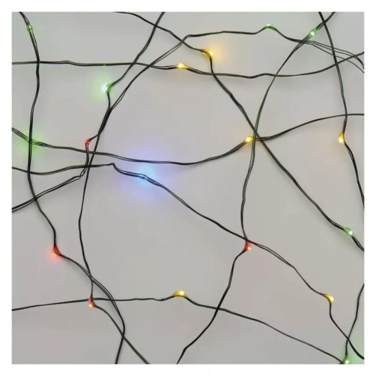 LED karácsonyi nano fényfüzér, zöld, 4 m, kültéri és beltéri, többszínű, ZY1918T