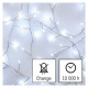 LED karácsonyi nano fényfüzér – süni, 2,4 m, 3x AA, beltéri, hideg fehér, ZY2045