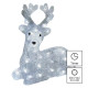 LED karácsonyi szarvas, 27 cm, kültéri és beltéri, hideg fehér, időzítő