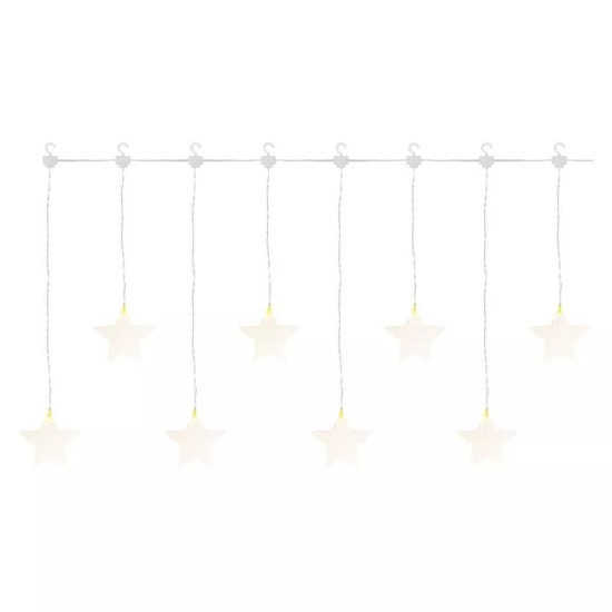 LED kari fényfüggöny-csillagok,45x84cm,kültéri és beltéri,meleg fehér DCGW02