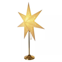 LED papírcsillag, aranyszínű talppal, 45 cm, beltéri DCAZ15