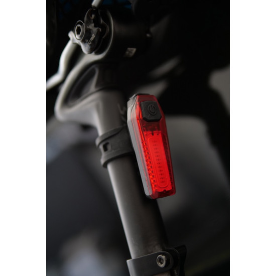 MAARS MR 705B hátsó kerékpár lámpa tölthető COB LED-es piros 100 lumen