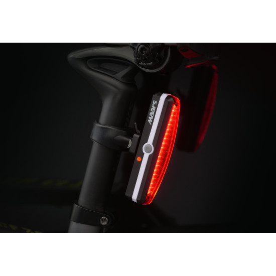 MAARS MR 805B hátsó kerékpár lámpa tölthető COB LED-es piros 150 lumen