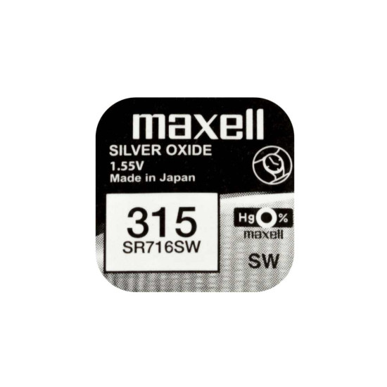 Maxell 315,314 ezüst-oxid gombelem (SR716SW,314) 1,55V