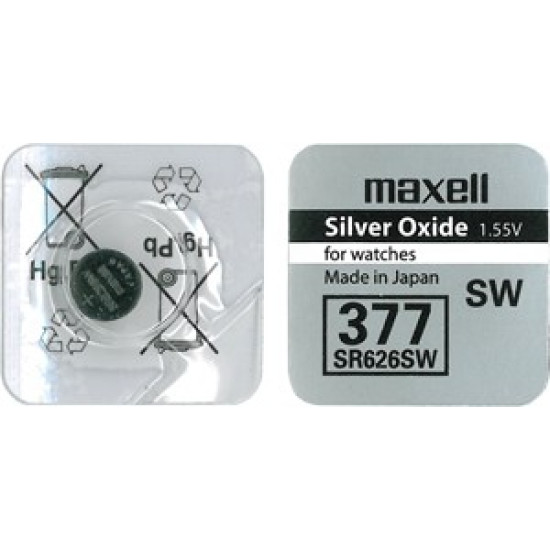 Maxell 377,376 ezüst-oxid gombelem (SR626,1176)