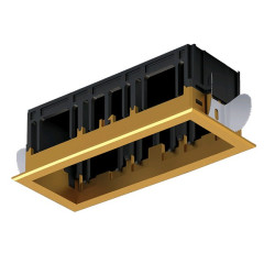 MODENA 3 MODULE RECESSED BOX WITH FRAME BRASS 92MOD3GR/BR