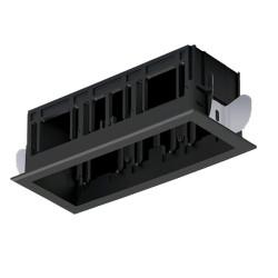 MODENA 3 MODULE RECESSED BOX WITH FRAME FEKETE 92MOD3GR/BL